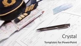  Presentation with airplane pilot - PPT layouts featuring unlock world - 3d renderer image white ball background and a light gray colored foreground