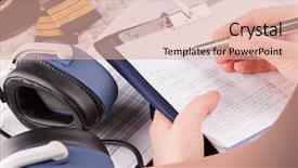  Presentation with forecast - Colorful presentation theme enhanced with logbook - close up of an airplane backdrop and a lemonade colored foreground