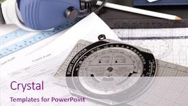  Presentation with airplane pilot - Presentation having logbook - close up of an airplane background and a  colored foreground