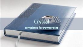  Presentation with information security - Slides with logbook - information security notepad with lock background and a ocean colored foreground