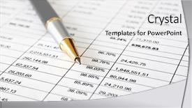 Presentation with paperwork - Colorful slide deck enhanced with logbook - pen lying on paperwork backdrop and a white colored foreground
