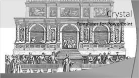  Presentation with engraving - Cool new theme with loggetta-del-sansovino-on-st backdrop and a light gray colored foreground