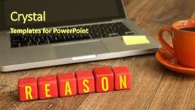  Presentation with logic - Cool new PPT theme with logic emotion - reason written on a wooden backdrop and a tawny brown colored foreground