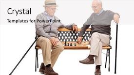  Presentation with seniors - Cool new slide deck with logica - studio shot of two seniors backdrop and a white colored foreground