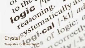  Presentation with logic - Cool new PPT theme with logical thinking - logic word backdrop and a  colored foreground