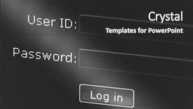  Presentation with login - Audience pleasing presentation consisting of login screen backdrop and a dark gray colored foreground