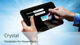  Presentation with login - PPT theme enhanced with login with email and password background and a sky blue colored foreground