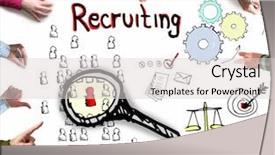  Presentation with web - Slide set having logistic web - business concept of recruitment background and a light gray colored foreground