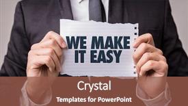  Presentation with logistics - Slide set consisting of logistics - we make it easy background and a tawny brown colored foreground