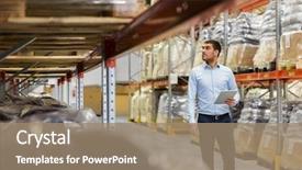  Presentation with export - Audience pleasing presentation design consisting of logistics - wholesale logistic business export backdrop and a coral colored foreground