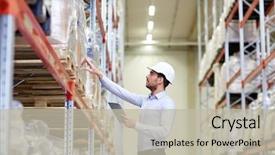  Presentation with export - Theme featuring logistics - wholesale logistic business export background and a mint green colored foreground