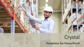  Presentation with wholesale - Presentation theme consisting of logistics - wholesale logistic business export background and a soft green colored foreground