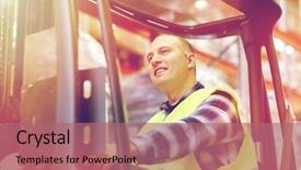  Presentation with wholesale - Slide set with logistics - wholesale logistic loading shipment background and a coral colored foreground