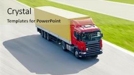  Presentation with logistics - Cool new slide deck with logistics background - transport backdrop and a soft green colored foreground