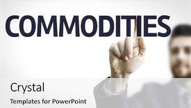  Presentation with commodities - Colorful PPT theme enhanced with logistics cost - business man pointing to transparent backdrop and a white colored foreground