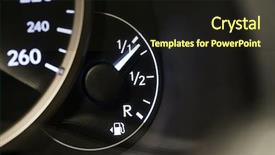  Presentation with fuel - Presentation theme having logistics cost - fuel indicator of a car background and a wine colored foreground