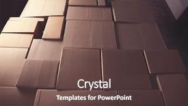  Presentation with boxes - Cool new slide deck with logistics free - cardboard boxes as background backdrop and a tawny brown colored foreground