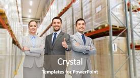  Presentation with export - Presentation theme having wholesale logistic business export background and a gray colored foreground