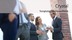  Presentation with team discussion - Beautiful PPT layouts featuring logistics meetings - business team meeting discussion break backdrop and a light gray colored foreground