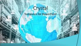  Presentation with white pigeon against the blue - Presentation theme featuring logistics meetings - interface of blue volume dial background and a arctic colored foreground