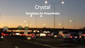  Presentation with traffic - Beautiful PPT theme featuring logistics tourism - abstract blurred focus traffic backdrop and a gray colored foreground