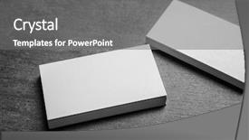  Presentation with business cards - Audience pleasing presentation consisting of logo - blank business cards on grey backdrop and a gray colored foreground