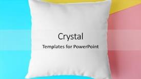  Presentation with blank - Amazing presentation design having logo - blank pillow on color paper backdrop and a light gray colored foreground