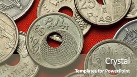  Presentation with nuclear energy logo - Colorful PPT layouts enhanced with logo for the seville expo backdrop and a gray colored foreground