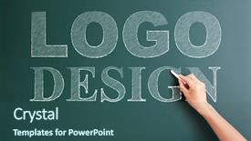  Presentation with un logo - Slide set featuring logo written on blackboard background and a ocean colored foreground