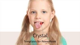  Presentation with pathology - Presentation theme with logopedic probe for speech background and a coral colored foreground