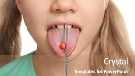  Presentation with correction - Presentation theme having logopedic probe for speech background and a coral colored foreground