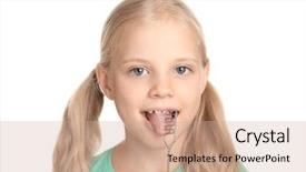  Presentation with pathology - PPT theme consisting of logopedic probe for speech background and a coral colored foreground