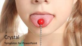  Presentation with pathology - Slides consisting of logopedic probe for speech background and a coral colored foreground