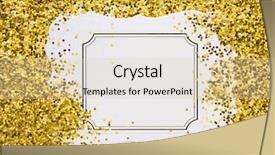  Presentation with luxury gold - Cool new slides with luxury gold glitter sparkles frame backdrop and a soft green colored foreground