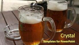  Presentation with pub - Presentation design featuring trade mark - prague czech republic - may background and a tawny brown colored foreground