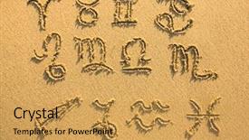  Presentation with zodiac - Audience pleasing slide deck consisting of signs drawn on the facture backdrop and a yellow colored foreground