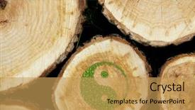  Presentation with harmony - Slide deck with logs background with ying yang background and a yellow colored foreground