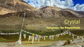  Presentation with mountain lake - Cool new slides with lohan-tso-mountain-lake-sacred backdrop and a tawny brown colored foreground