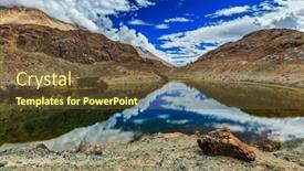  Presentation with mountain lake - Theme enhanced with lohan-tso-mountain-lake-sacred background and a tawny brown colored foreground