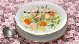  Presentation with salmon - Amazing slides having lohikeitto-finnish-traditional-salmon-soup backdrop and a soft green colored foreground