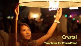  Presentation with chiang mai - Cool new presentation with loi krathong buddhist festival backdrop and a tawny brown colored foreground