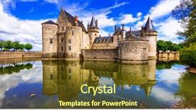  Presentation with river valley - Amazing PPT theme having loire valley river in france backdrop and a tawny brown colored foreground