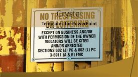  Presentation with building - Presentation theme enhanced with loitering-sign-on-an-old background and a gold colored foreground