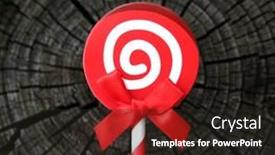  Presentation with candy heart - Slide set having lollipops-candy-as-heart background and a dark gray colored foreground