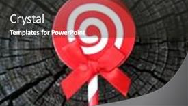  Presentation with candy heart - Presentation theme with lollipops-candy-as-heart background and a dark gray colored foreground