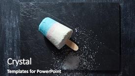  Presentation with dark blue black slate - Presentation theme having lolly decorated with coconut chips background and a dark gray colored foreground