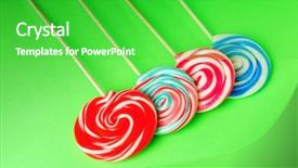  Presentation with colorful geometry - PPT layouts consisting of lolly pop - colorful lollipop against the background background and a  colored foreground