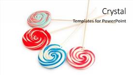  Presentation with bright colorful candy isolated - Theme with questionnaire - voting hand with ballot background and a light blue colored foreground.
