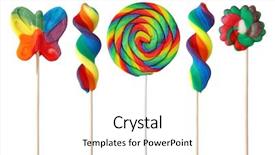  Presentation with lolly - Theme with lolly pop - colorful lollipops isolated on white background and a white colored foreground