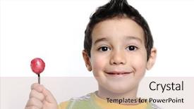  Presentation with candy cane - Theme enhanced with lolly pop - little cute funny boy background and a lemonade colored foreground